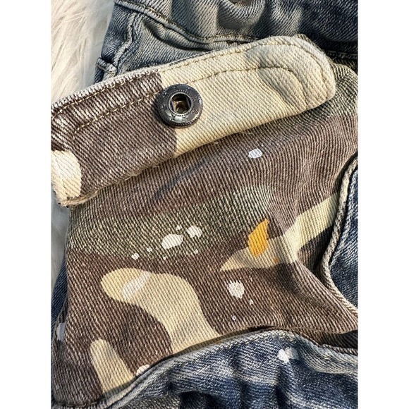 Waimea boys Blue Denim Camo Distressed Moto Skinny Fit Jeans‎ sz 6 Adjustable - Picture 7 of 9